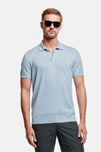 Polo Personalizado para Hombre en Blanco de Verano, Anti-Pilling, de Seda de Hielo y Algodón, con Cuello de Botones, Diseño Liso Teñido con Hilo - Product Image 2