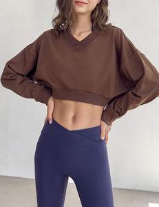 Sudadera con Capucha para Mujer, Diseño Moderno con Logotipo OEM, Manga Larga, Estilo Crop Top - Product Image 6