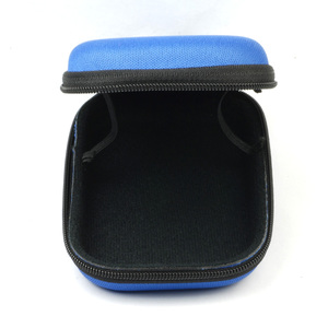 Étui à lunettes bleu semi-rigide, forme rectangulaire, couleur unie, protection pour le rangement des lunettes, étui en EVA - Product Image 3