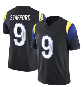 Nouveaux maillots de football américain 2025 brodés : 17 Adams, 8 Verse, 9 Stafford, 12 Nacua – Tenues de football américain - Product Image 5