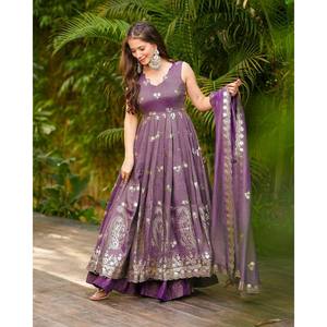 ชุดออกงานปาร์ตี้ดีไซน์เนอร์และชุดเสื้อผ้า Dupatta ขนาด XL - Product Image 5