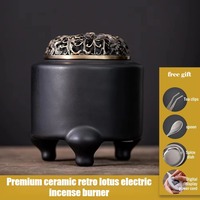 Brûleur d'encens en céramique vintage pour la décoration intérieure, magnifique brûleur d'encens pour salon, support d'encens parfumé, décoration de la maison