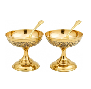 Bol à glace élégant en laiton, fait main, pour table de restaurant – Grande Vente - Product Image 2