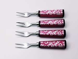 Juego de tenedores de acero inoxidable de alta calidad con mango de resina para bodas, eventos, restaurantes, hoteles, juego de accesorios de vajilla elegantes. - Product Image 6