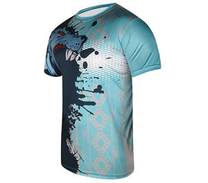 Camiseta Sublimada de Diseño Personalizado para Hombre, Secado Rápido, Poliéster/Algodón, Ecológica, Manga Corta, Ropa Deportiva Transpirable - Product Image 5