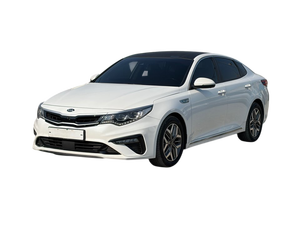 Berline hybride essence automatique Kia K5 Optima blanche d'occasion 2019, 4 portes, sièges en cuir, phares LED, véhicule de tourisme pour trajets quotidiens - Product Image 1