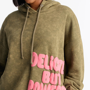 Premium Quality 100% Cotton Outdoor Wear Puff Printed Hoodie <b>Sweat</b> <b>Pant</b> Set Breathable Lightweight <b>Women</b> Tracksuit - Product Image 6