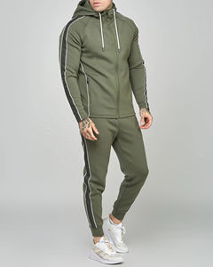 2026 Hot Sale Custom Plus Size High Street Winter Casual 2-Piece Thick Fleece 100% Polyester Hoodies Flare <b>Pants</b> Man - Product Image 4