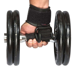 Ganchos de Alta Calidad Ajustables de Algodón y Cuero para Levantamiento de Pesas con Correa Elástica para Entrenamiento en Gimnasio - Product Image 5
