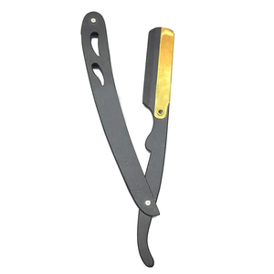OEM Logo Stainless Steel Wooden Handle Barber Beard Shaving Straight <b>Razor</b> Custom Wholesale Low Price <b>Men</b> Grooming High Quality - Product Image 2