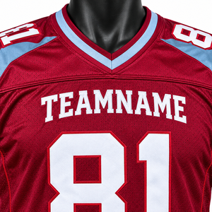 Camiseta de Fútbol Americano Roja de Los Ángeles, Cuello en V, Manga Corta, Transpirable, de Poliéster, Ajuste Atlético para Hombre - Product Image 3