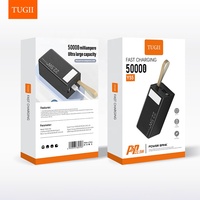 Batterie externe portable 2-en-1 à charge rapide PD22.5W 30000mAh Type-C Li-Polymère avec câble et affichage LED, vente directe fabricant