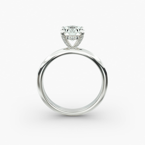 Anillo de compromiso de diamantes de corte redondo de 1-2 quilates, anillo de diamantes de plata 925, anillo de diamantes solitario de 4 puntas, regalo para tu pareja - Product Image 5