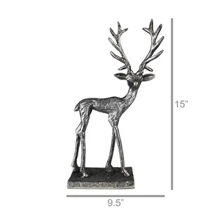 Contemporary Iron Sculpture Handmade Elegant Luxury Home DecorGold-Plated Lead Deer Figurine Casting Animal Sculpture Home Decor - Product Image 1