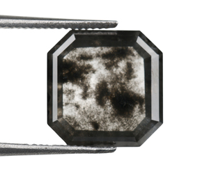 Diamant de laboratoire unique taille émeraude 2,30 carats, percé au laser, diamant de laboratoire octogonal taille sel et poivre sur mesure pour bijoux - Product Image 3