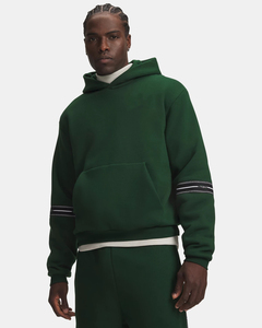 Sudadera con Capucha Verde Oscuro, Cierre de Cremallera, Corte Regular, Hombros Caídos, Felpa Francesa, 100% Algodón, Transpirable, Bordada, para Hombre, Color Sólido - Product Image 4