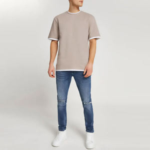 Camiseta Casual para Hombre, 100% Algodón, Cuello Redondo, Manga Corta, Tejido de Lana, Ecológica y de Secado Rápido para Verano - Product Image 4