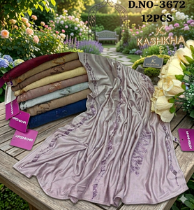 Lot de 12 foulards floraux en strass pour femmes, en tissu mousseline respirant et doux pour la peau, tons de bijoux assortis - Product Image 2