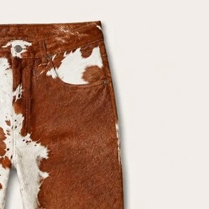 <b>Mens</b> Cowhide <b>Leather</b> Pants Classic Straight <b>Trousers</b> Genuine Hide Custom Order Fashion Factory Supplier OEM - Product Image 4