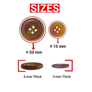 Boutons en corne véritable faits à la main de qualité supérieure, écologiques, avec des trous de forme ronde, pour cadeaux d'affaires - Product Image 6