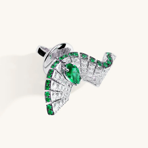 Luxury Women's <b>Emerald</b> Cut <b>Stud</b> Earrings With Marquise Diamond Wings Channel Setting 18K Solid Gold Party Jewelry - Product Image 2