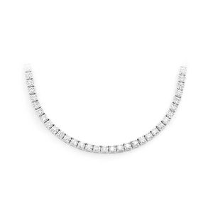 Cadena de tenis personalizada de plata maciza 925 con baño de rodio, moissanita helada de 4 mm, color D, VVS1, pasa el probador de diamantes, estilo hip-hop - Product Image 1