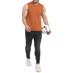 Débardeur sans manches pour homme, couleur unie, col rond, tricoté, décontracté - Product Image 1