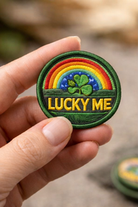 Patch brodé thermocollant Lucky Me de 2,5 pouces, 10 couleurs disponibles, de haute qualité pour le bricolage - Product Image 2