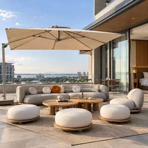 Teak Wood Outdoor <b>Lounge</b> Set Patio <b>Sofa</b> Chair Coffee Table Poolside Garden Resort Hotel Cafe Restaurant Hospitality Furniture - Product Image 5