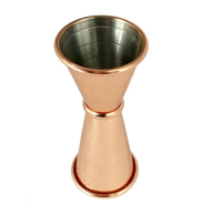 Jigger doseur à vin en cuivre, produit très demandé, accessoires de bar, couche intérieure en acier inoxydable, jigger en cuivre