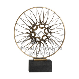 Escultura de Coral de Aluminio para Sala de Estar, Diseño Clásico, Decoración Moderna para Mesa, Escultura Abstracta Dorada - Product Image 5