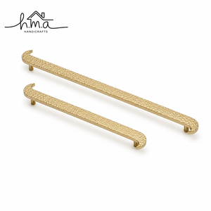 <b>Brushed</b> Brass Vintage Tapered Cabinet Handle with Turned Spindle Design and <b>Round</b> Base Mount Classic Decorative Drawer Pull - Product Image 5