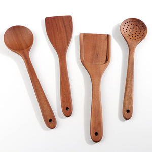 Espátulas para voltear alimentos, utensilios de cocina de madera, accesorios para restaurantes. - Product Image 4