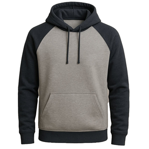 Sudadera con Capucha para Hombre, Manga Raglán, Felpa de Algodón, Color Sólido, con Bolsillo, Estilo Casual, para Otoño, Corte Regular - Product Image 6