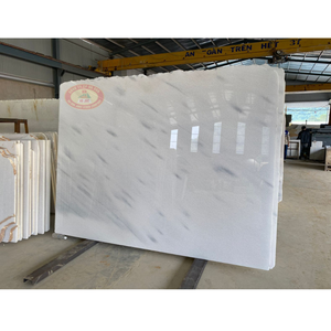 Dalles de marbre blanc décoratives à bas prix, veines bleu-gris, écologiques, durables, revêtement de sol, mur, cuisine, villa, design d'intérieur, naturel - Product Image 6