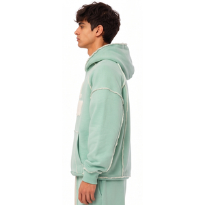 Sudadera con Capucha Personalizada de Felpa Francesa con Bordado Chenille, Bolsillo Frontal, Estilo Urbano para Hombre, Talla Grande, 450 G/M² - Product Image 1
