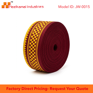 ริบบิ้นผ้าลายสีน้ำตาลเหลืองขนาด 31 มม. จาก Neelkamal Industries สำหรับตกแต่งเสื้อผ้า งานตกแต่งภายใน และงาน DIY - Product Image 6