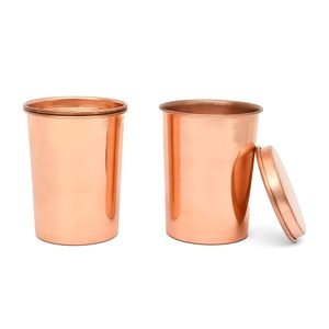 Antique Creations Plain Hammered Pure Copper Luxury Customizable Water <b>Tumbler</b> <b>Set</b> 4 Pcs 300ml Customized Packaging Home Dining - Product Image 6