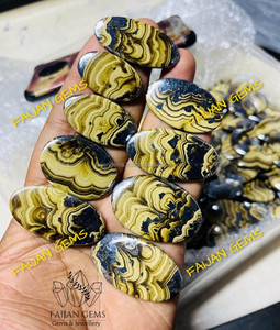 หินอัญมณีทรงหลังแบนดีไซน์แบบ Schalenbended จากธรรมชาติทำด้วยมือสำหรับทำเครื่องประดับอัญมณีหลวม - Product Image 2