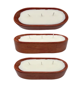 Cuenco de vela vintage con base de madera para el hogar, bodas, eventos, regalos, estilo rústico, para mesa y restaurante/café - Product Image 5