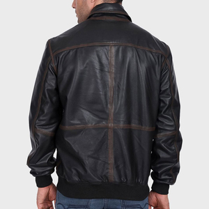 Chaqueta de Cuero Genuino para Hombre, Estilo Motero, Precio de Descuento de Fabricante Pakistaní, Venta al Por Mayor, Forro de Sherpa Transpirable de la Mejor Calidad - Product Image 4