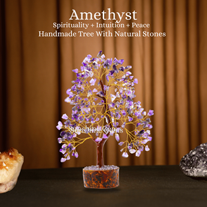 Árbol de la Vida de Cristal de Amatista al por Mayor con Alambre Dorado, Piedras Curativas de Gemas, Árbol de Cristal para Decoración del Hogar - Product Image 3
