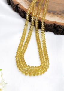 ลูกปัดควอตซ์น้ำผึ้งธรรมชาติทรงเหลี่ยมขนาด 6 ถึง 9 มม. สำหรับทำเครื่องประดับอัญมณี - Product Image 2