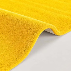 Tapis de luxe abstrait irrégulier jaune, tapis moderne en laine tufté à la main, tapis moelleux pour salon, chambre à coucher, décoration intérieure - Product Image 1