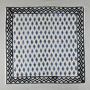 The FABRIA Hand Drawn Floral Print Cotton Square Bandana Soft Breathable Casual <b>Head</b> Scarf Handmade <b>Wrap</b> - Product Image 3