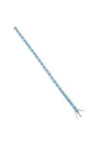 Blue Topaz and Cz <b>Bracelet</b> in 92.5 Sterling Silver KLSB-20417 - Product Image 2