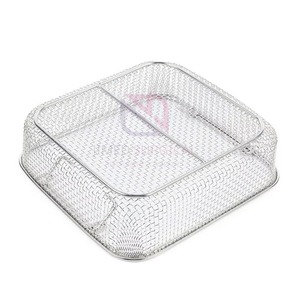 Custom OEM German Stainless Steel Surgical <b>Mesh</b> Tray <b>Basket</b> Autoclave Sterilization Durable Reusable Medical Instrument Tray - Product Image 3