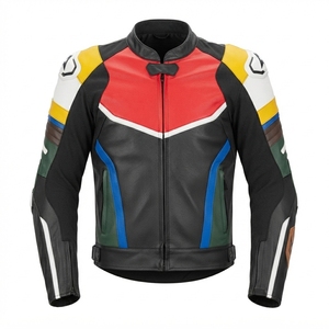 Custom Plus Size Unisex Leather Motorcycle <b>Jacket</b> Breathable Printed OEM <b>Racing</b> <b>Jacket</b> for Adults Anti-UV Ventilated - Product Image 4