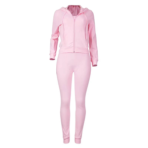 Sudaderas con Capucha 100% Algodón 400GSM, Ropa Deportiva para Entrenamiento, Pantalones Deportivos para Mujer, Chándales con Logotipo Personalizado para Mujer - Product Image 1