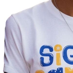 Sigma Gamma Rho Whimsey Tee T-shirt en coton imprimé personnalisé, vêtements de sororité grecque pour femmes, haut décontracté à col ras du cou, Streetwear - Product Image 5